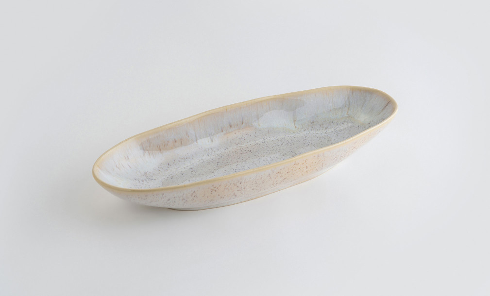 Eivissa Oval Platter sand beige 33 cm