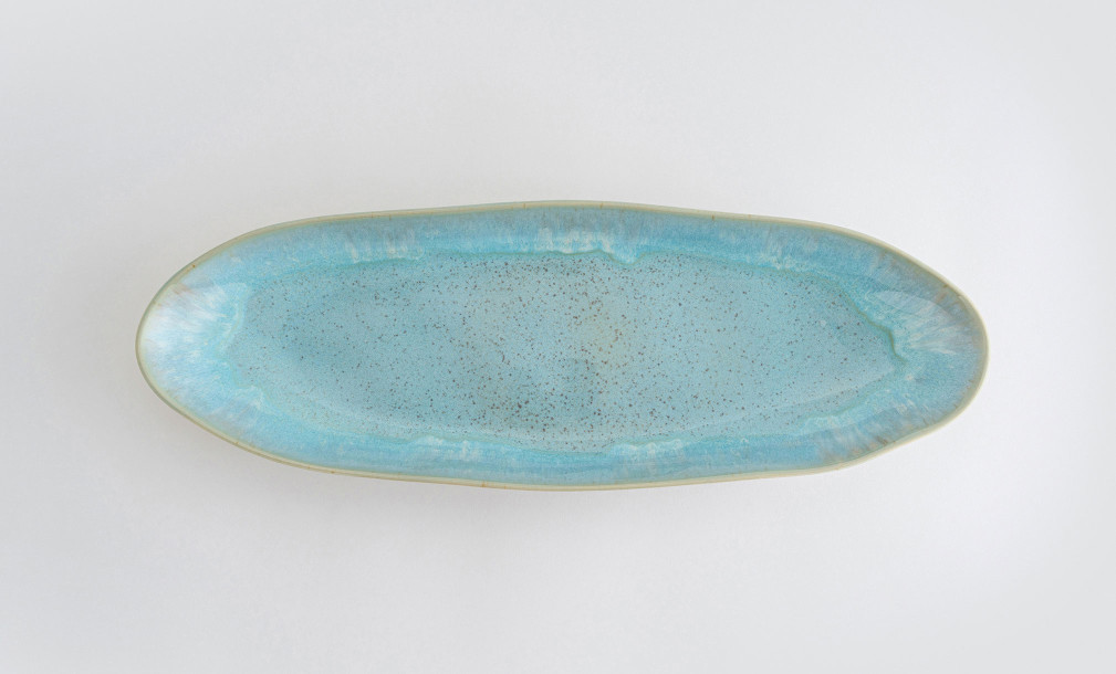 Eivissa Oval Platter sea blue 41 cm