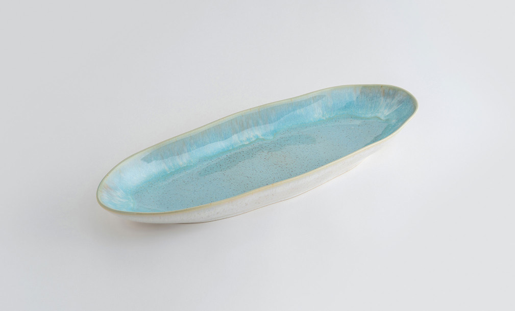 Eivissa Oval Platter sea blue 41 cm