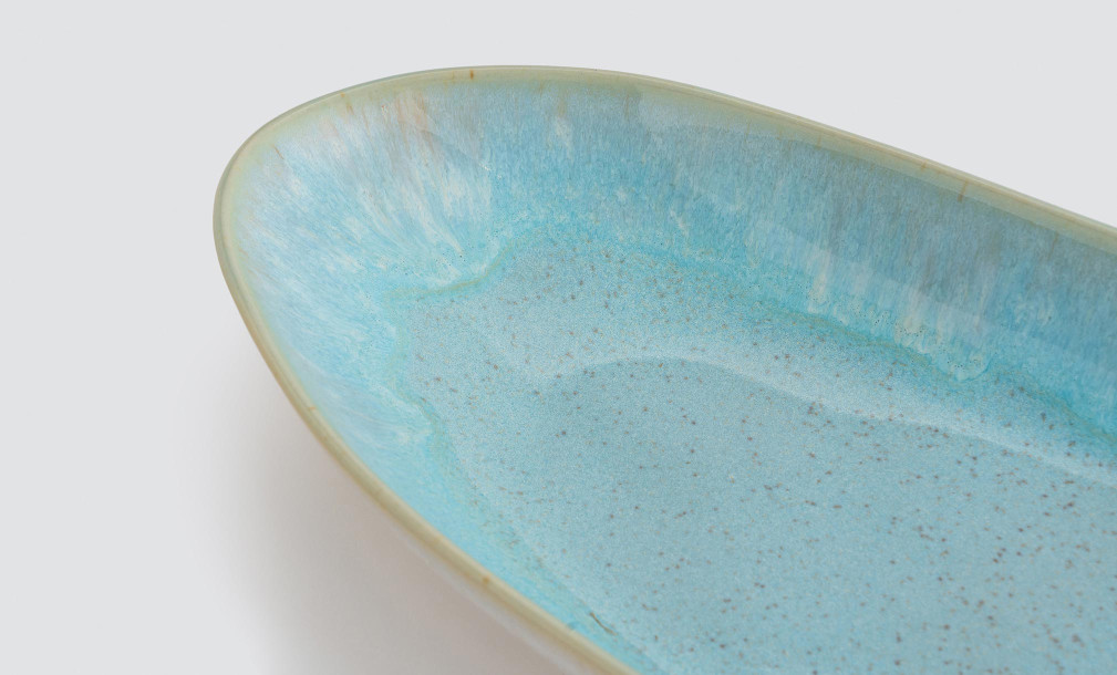 Eivissa Oval Platter sea blue 41 cm