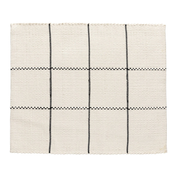 Joana Placemat white-black 100% Recycled Cotton 30x40 cm