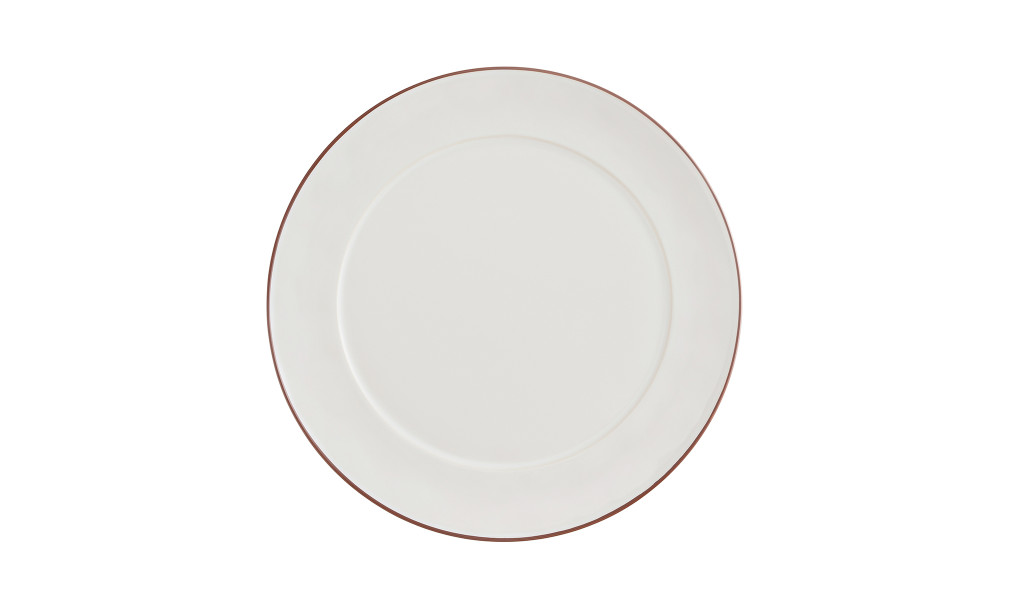 Round Platter Beja White-Red 38 cm