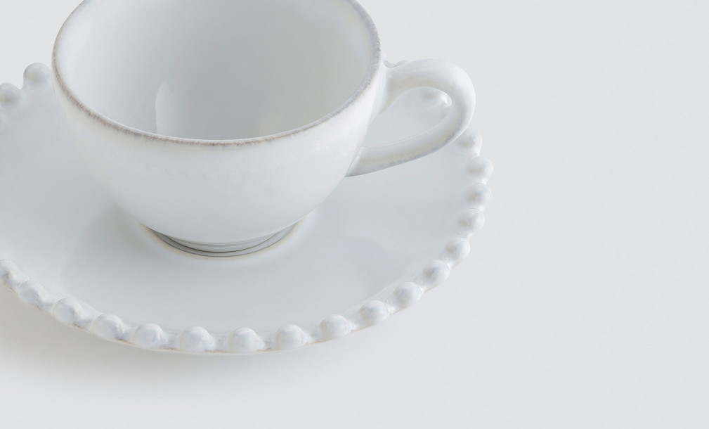 Pearl Coffee Cup and Saucer cloud white 90 ml