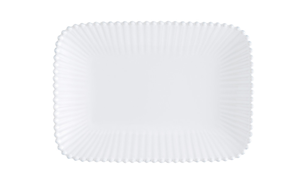 Pearl Rectangular Platter cloud white 30 cm