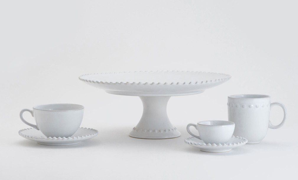 Pearl Tea Cup and Saucer cloud white 250 ml