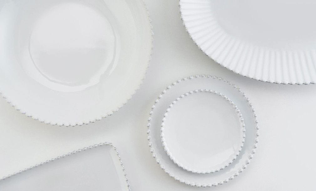 Pearl Charger Plate/Platter cloud white 330 ml