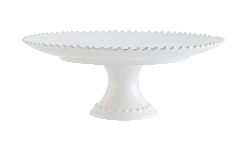 Pearl Footed Plate cloude white 33cm