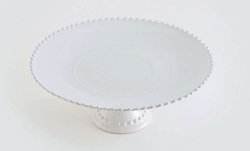 Pearl Footed Plate cloude white 33cm