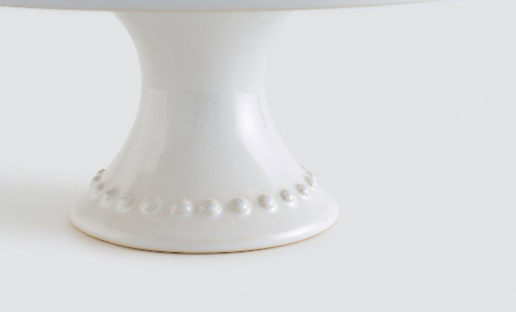 Pearl Footed Plate cloude white 33cm