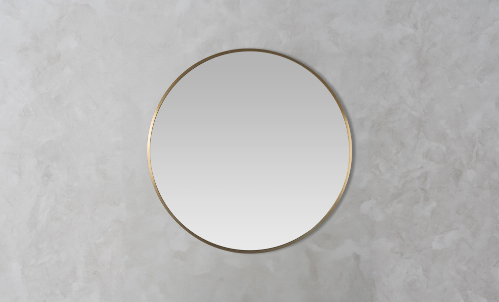 Marion Round Mirror brass finish d76 cm