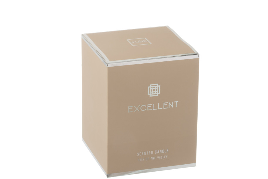 Scented Candle Exclusive Glass Beige