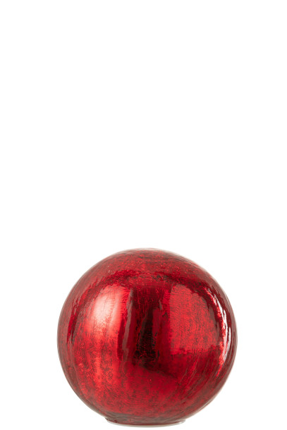 Ball LED Glass Red Small