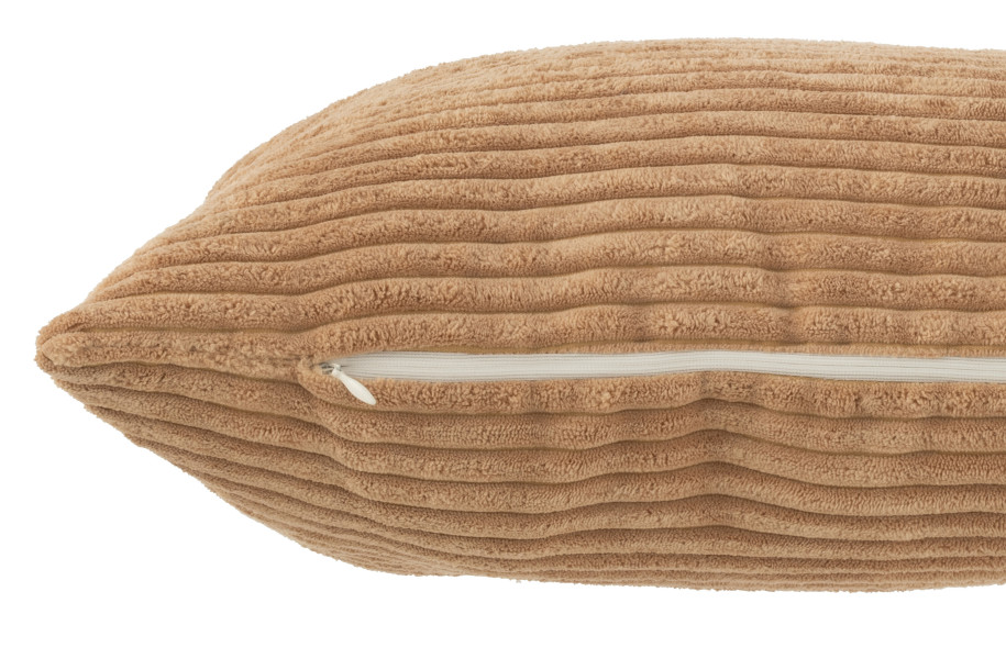 Striped Cushion Textured Caramel 