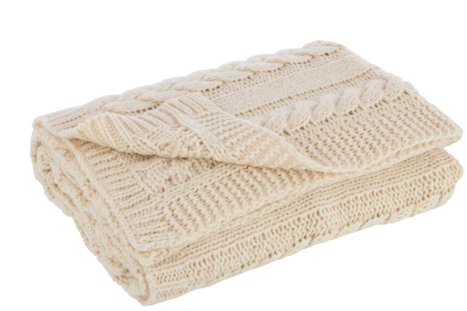 Twist Throw Poly Beige