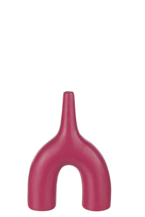 Abstract Shiny Vase Fuchsia S