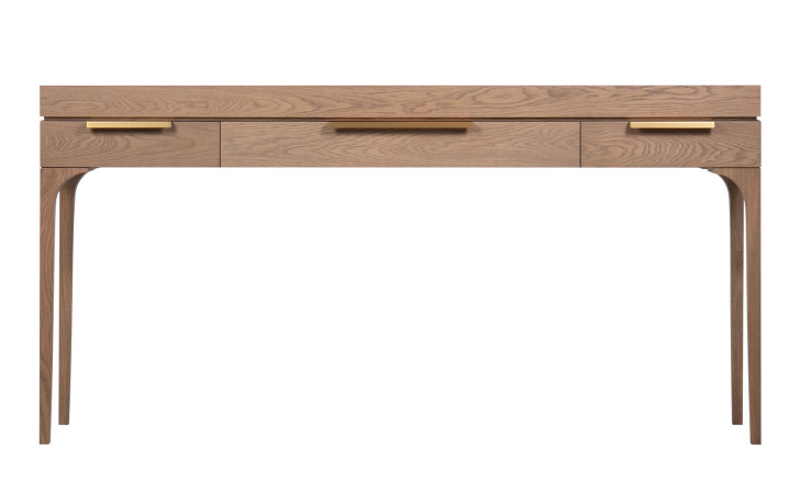 Bridge Console Table with 3 Drawers Cappuccino finish