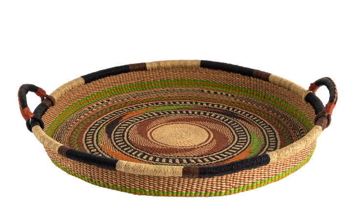 Large Woven Tray Ghana Kiwi