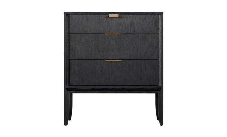 City Small Chest of Drawer Black Oak color