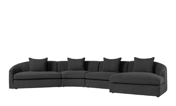Jenner Curved Sofa (Fabric MS248-15)
