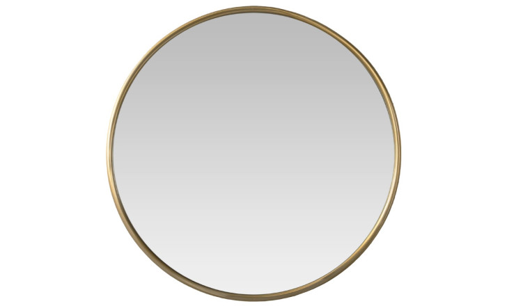 Walker Round Mirror brass finish d90 cm