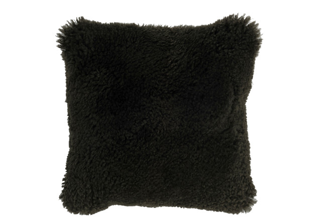 Cushion Square Sheepskin Green