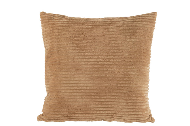 Striped Cushion Textured Caramel 