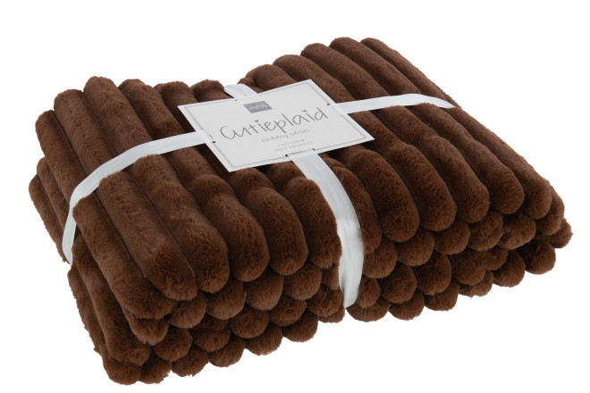 Corduroy Throw Polyester Choc